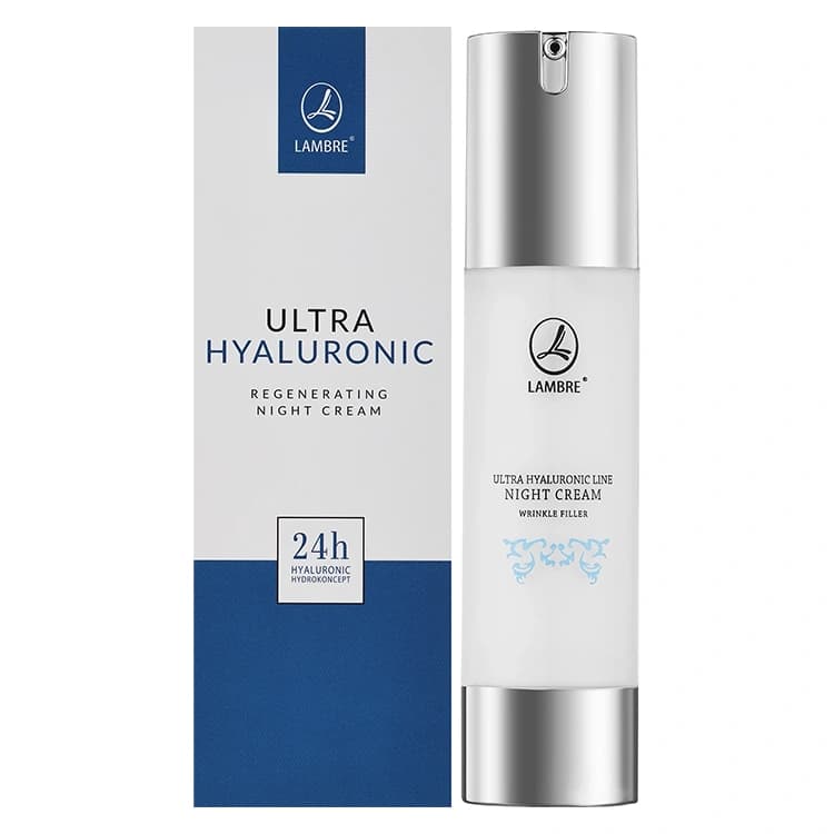 کرم شب و ضد چروک Lambre مدل Ultra Hyaluronic Line حجم 50 میلی متر — تصویر ۲