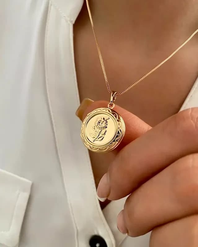 گردنبند قاب عکس فلاور ژوپینگ — تصویر ۲
