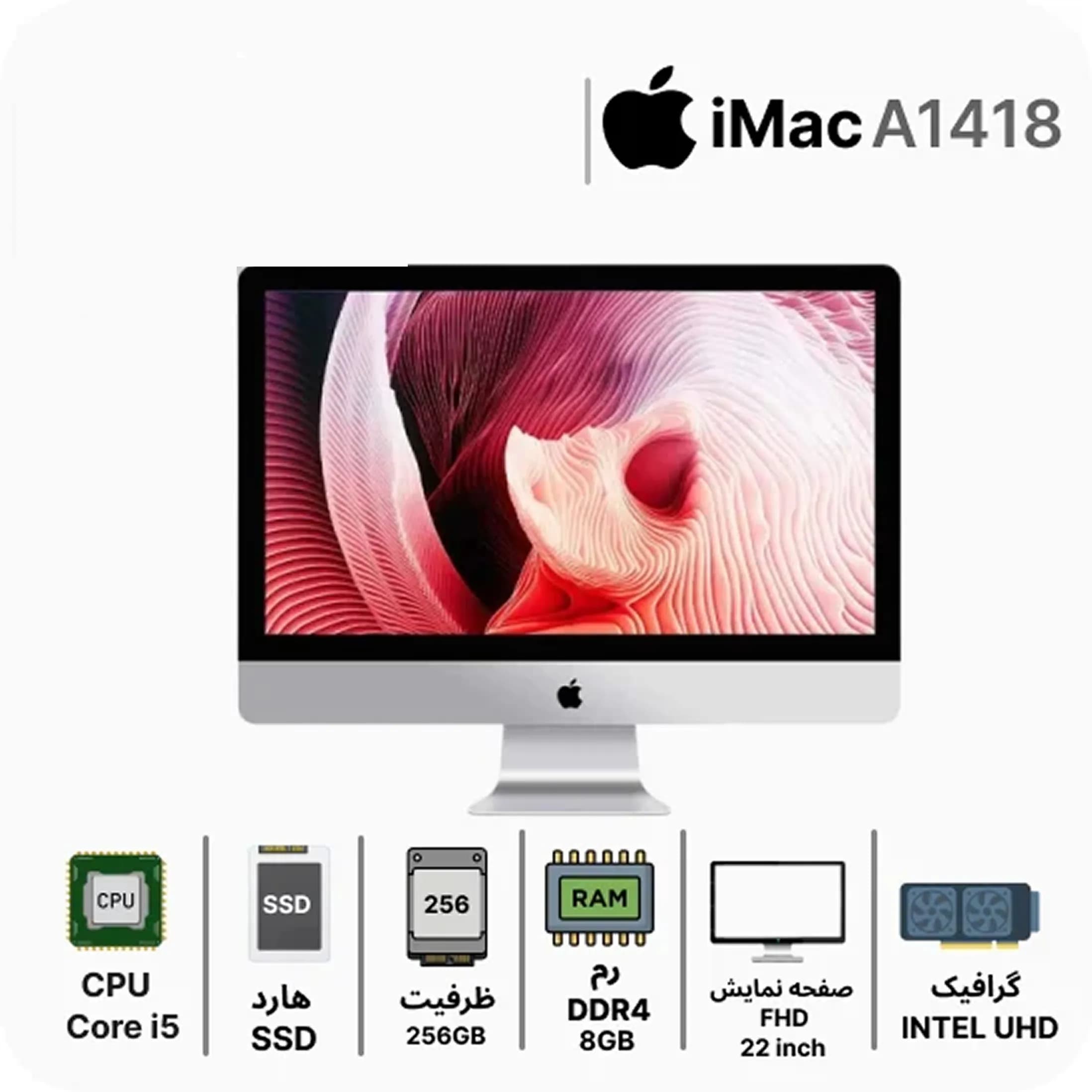 آیمک استوک اپل مدل (i5-3th) Apple iMac A1418 2013 — تصویر ۲
