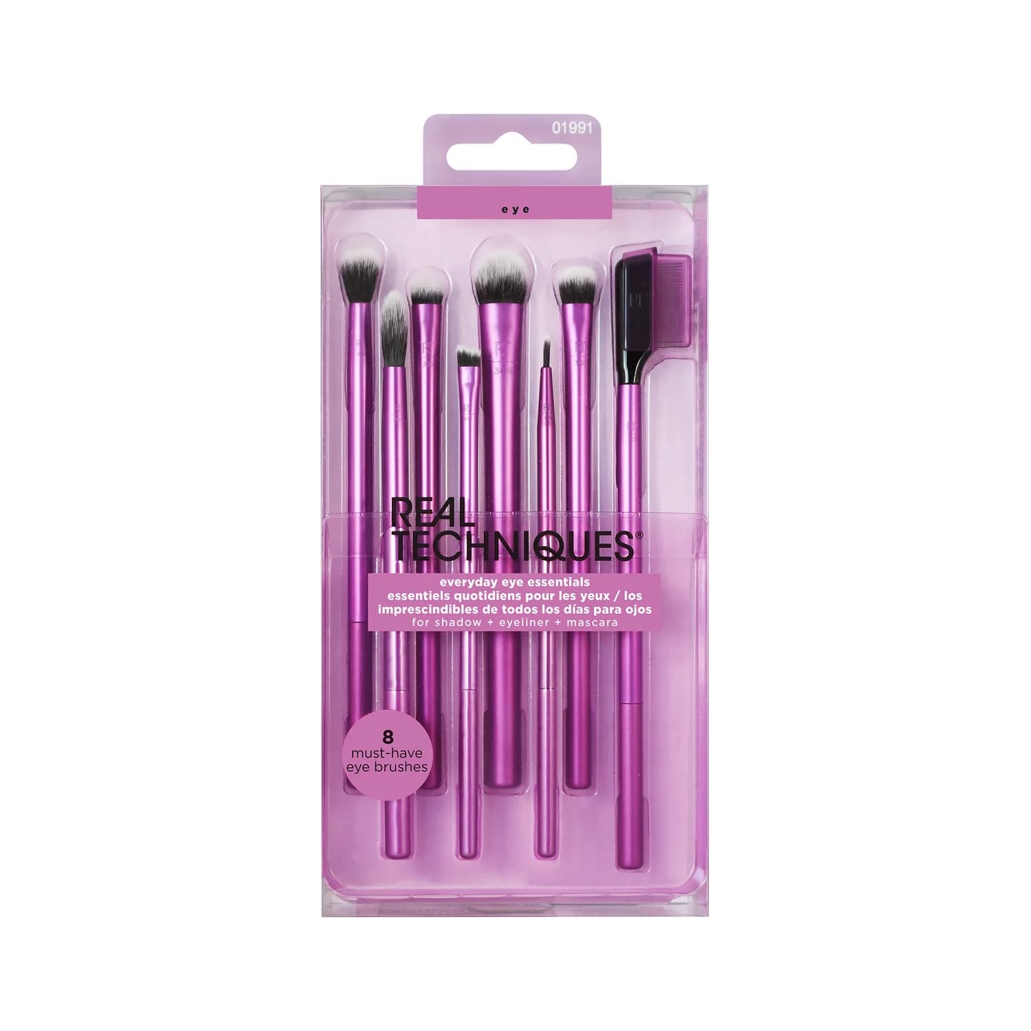 ست براش ۸ تکه آرایش چشم ریل تکنیک مدل Everyday Eye Essentials