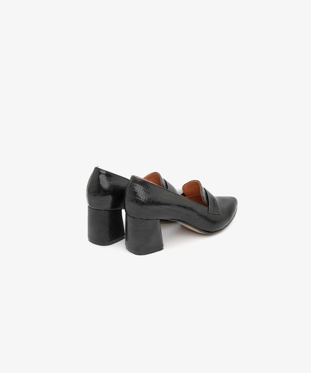 کفش لوفر پاشنهدار چرم طبیعی زنانه مدل SW238 — تصویر ۵