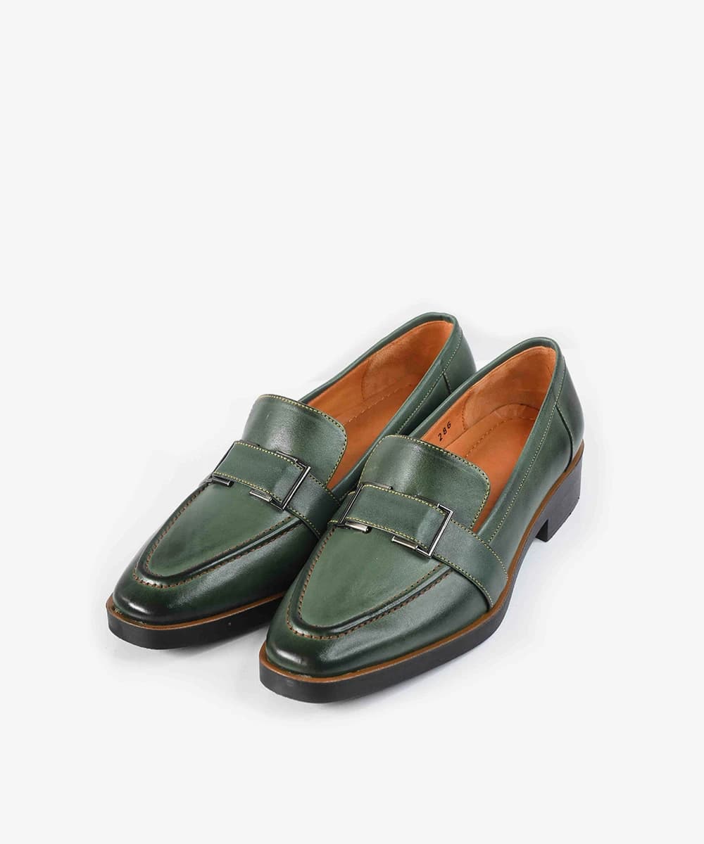 کفش لوفر سگکدار چرم طبیعی زنانه مدل SW211 — تصویر ۵