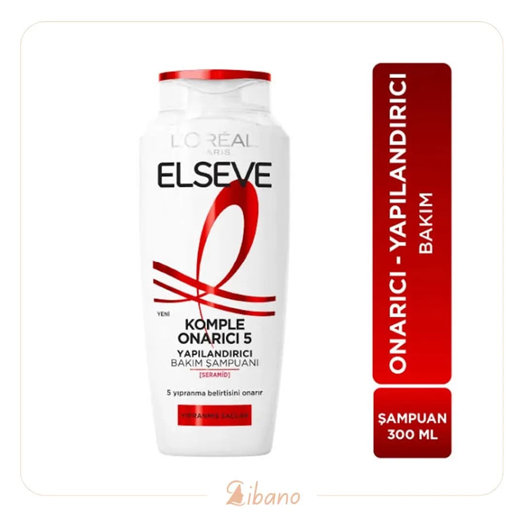 شامپو لورآل مدل Komple Onarıcı5 تقویتکننده و ترمیمکننده مو ، مناسب انواع مو حجم 300 میلیلیتر — تصویر ۲