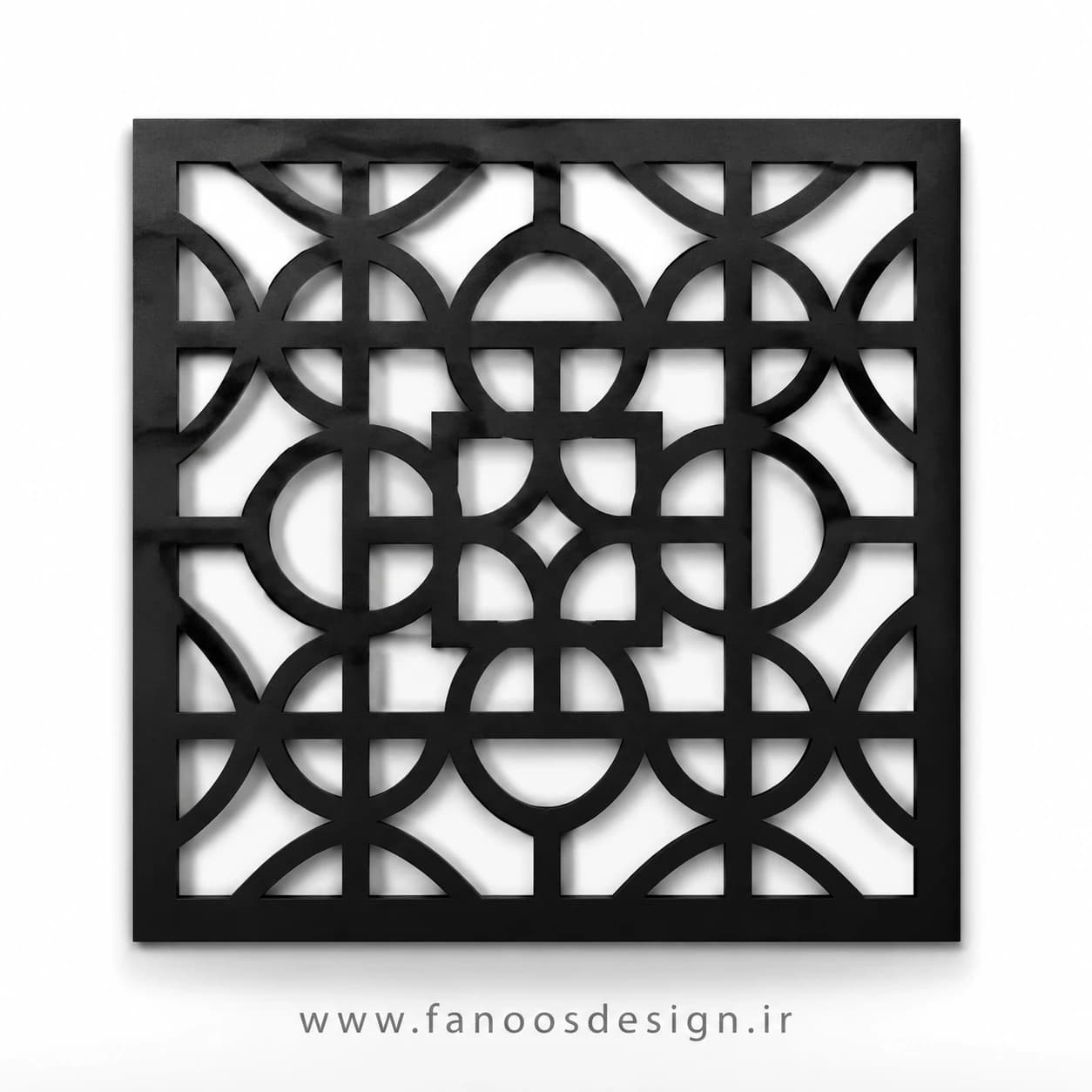 پنل مشبک فلزی CNC دیواری – کد 30220