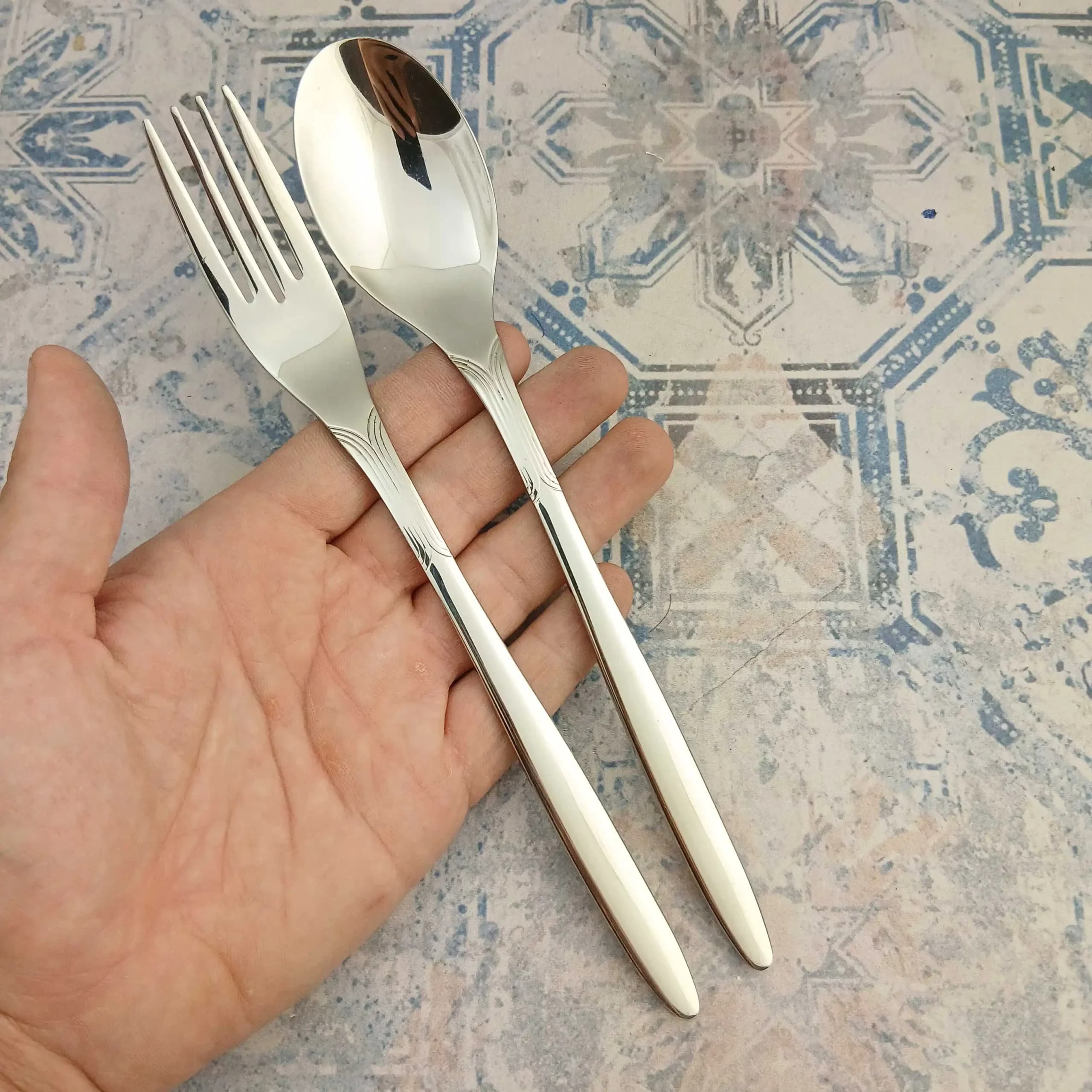قاشق و چنگال غذاخوری 12 پارچه بیزانس مدل 101m — تصویر ۲