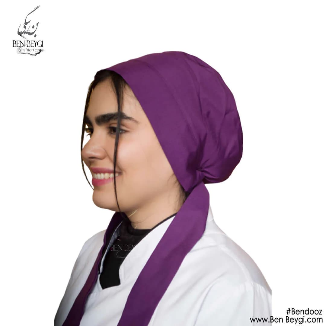 کلاه پزشکی رنگ بنفش با بند سر قابل تنظیم کد SHA-25150