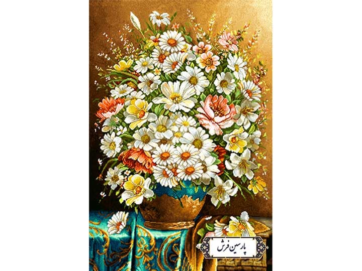 نخ و نقشه تابلو فرش گلدان سفالی – کد NG1559