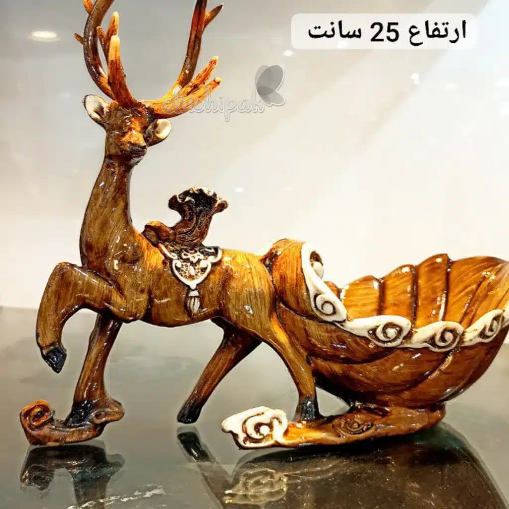 گوزن شکلات خوری کد102-طرح چوب — تصویر ۲