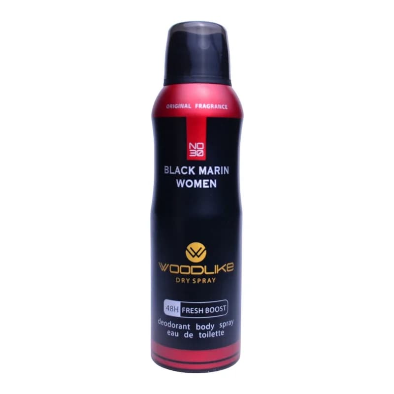 اسپری بدن زنانه وودلایک مدل بلک مارین Black Marin Women حجم 300 میلی لیتر