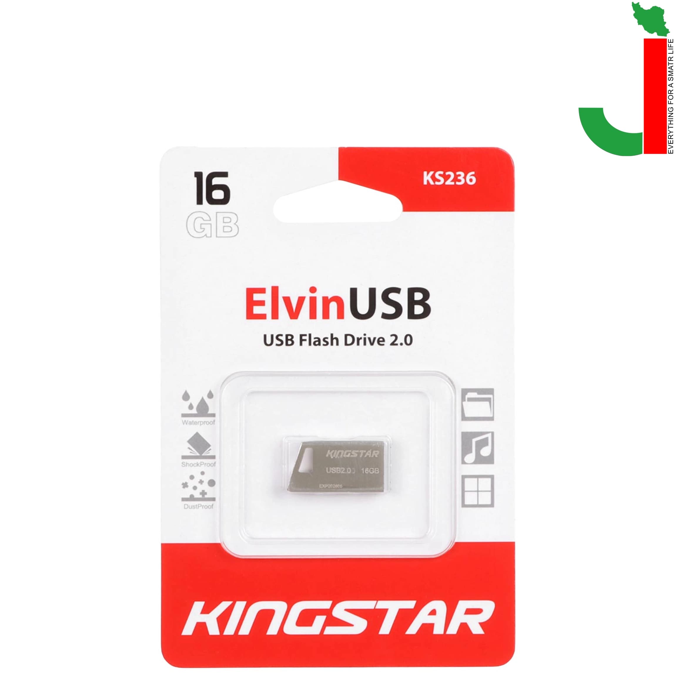 فلش مموری کینگ استار مدل ELVIN KS236 ظرفیت 16 گیگابایت USB2.0 — تصویر ۲