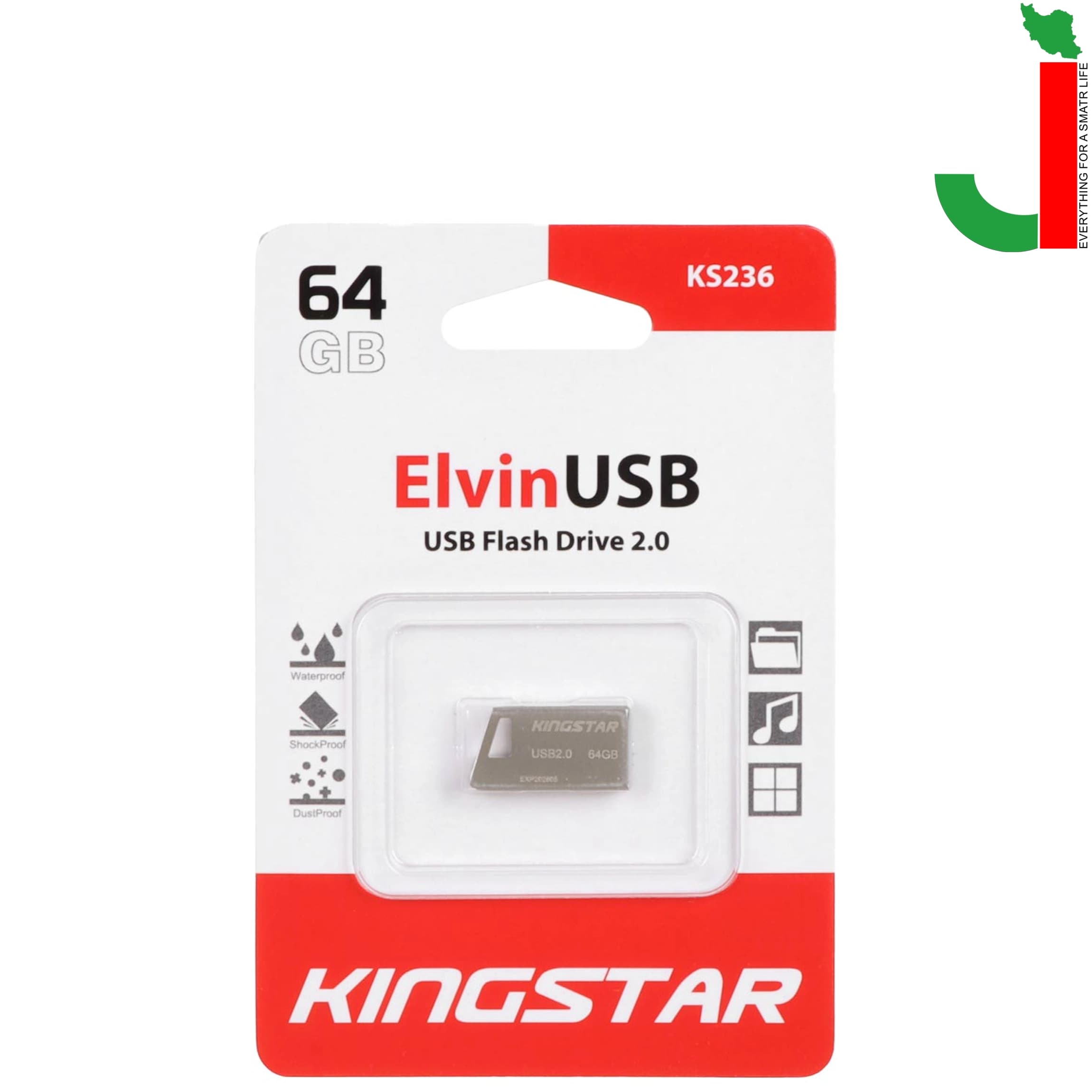 فلش مموری کینگ استار مدل ARKA KS238 ظرفیت 64 گیگابایت USB2.0 — تصویر ۲
