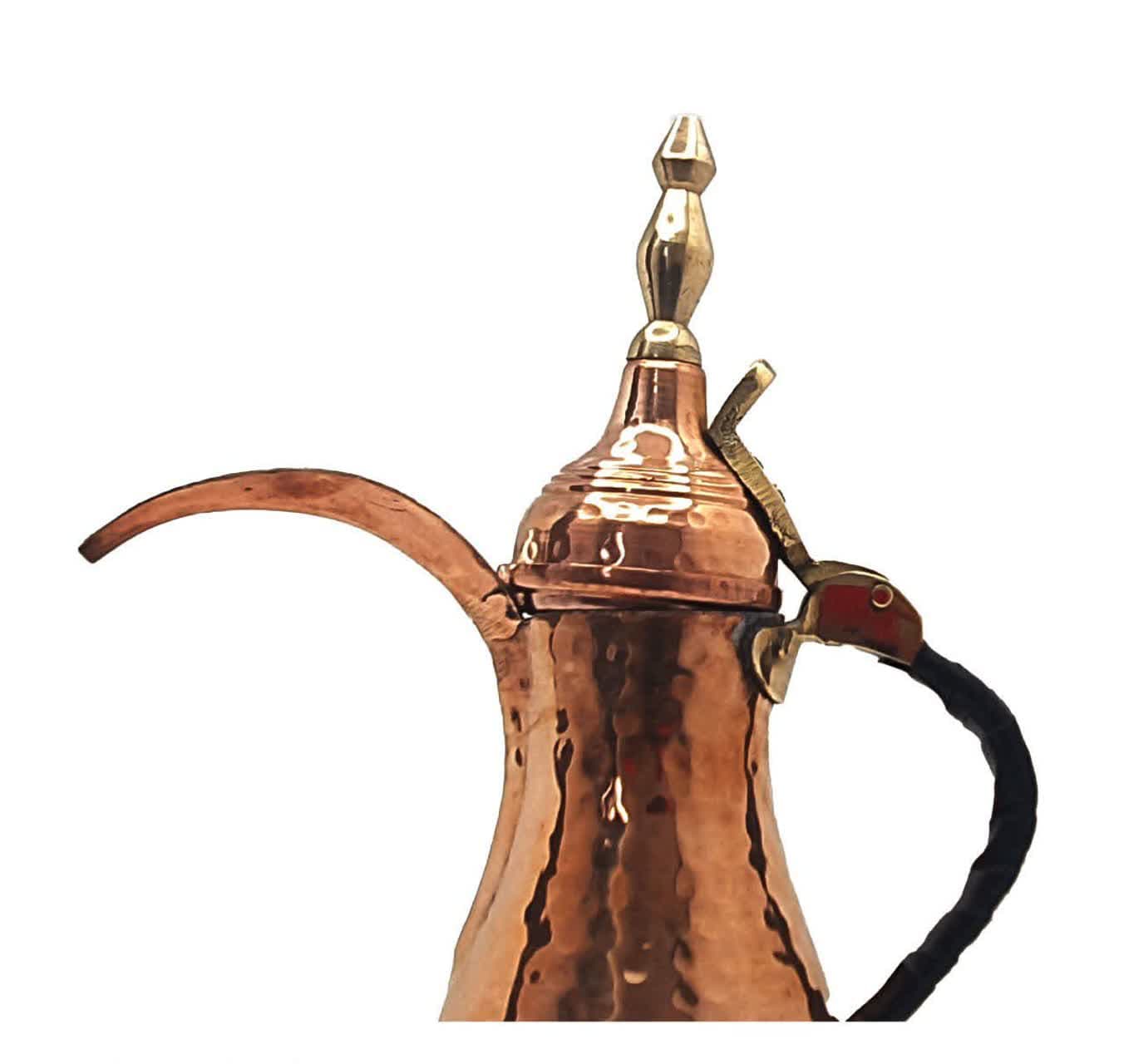 دله قهوه جوش مسی طرح بغدادی سایز متوسط — تصویر ۲