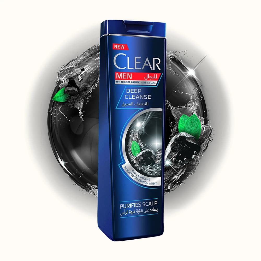شامپو ضد شوره کربن و نعنا کلیر مردانه مدل DEEP CLEANSE — تصویر ۲