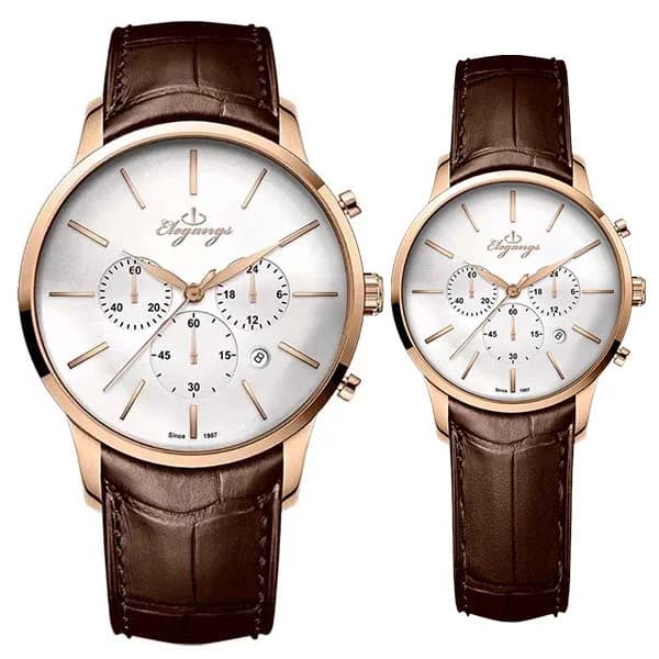 ساعت مچی ست مردانه و زنانه الگنگس (الگانس) ELEGANGS مدل SC8144-403 (J) و SC8145-403 (J) — تصویر ۲