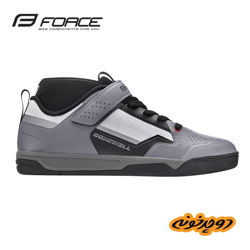 کفش دوچرخه سواری FORCE Downhill (grey-black) — تصویر ۳