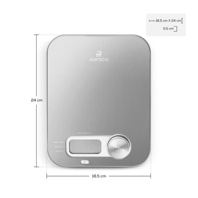 ترازو آشپزخانه کاراجا صفحه دیجیتالی مدل Gastro Scale 1004 — تصویر ۲