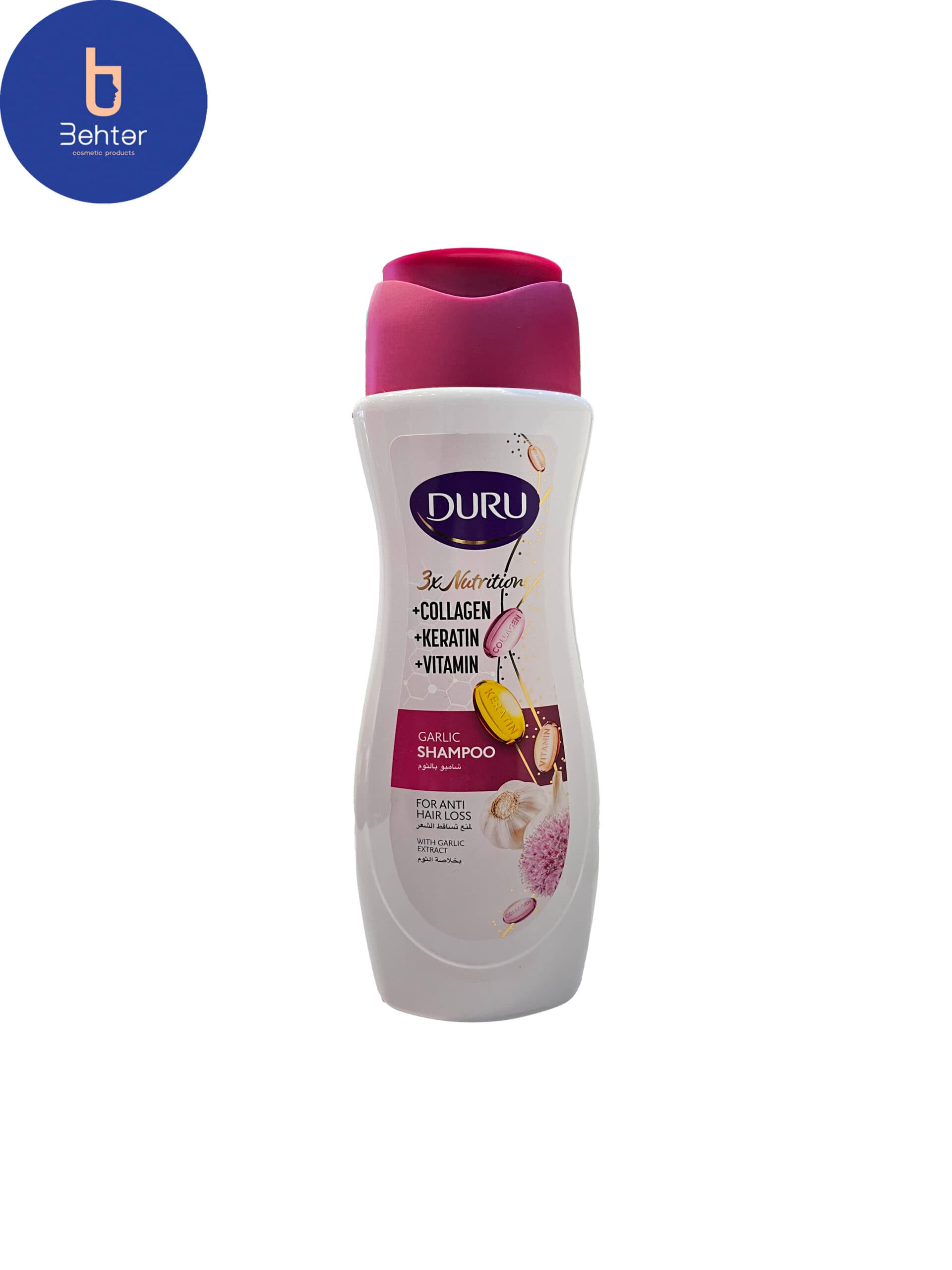شامپو سر دورو Duru Garlic ضد ریزش مو حاوی عصاره سیر 600 میل Duru Garlic anti-hair loss shampoo containing garlic extract 600 ml