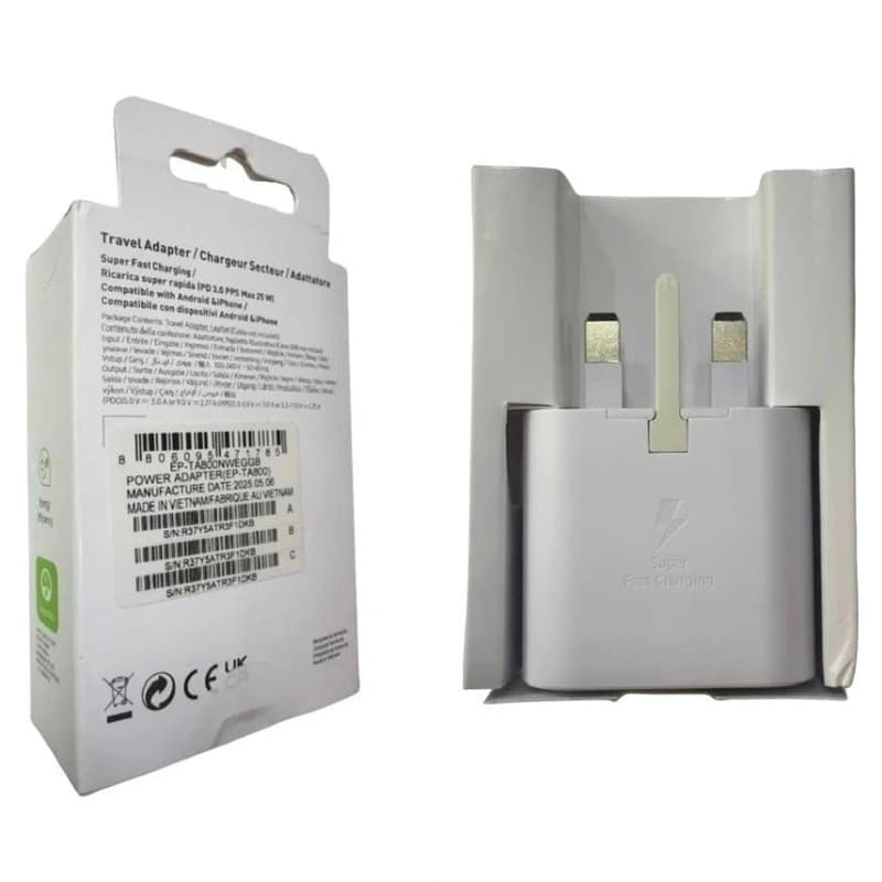 کلگی شارژر اصلی سامسونگ 25 وات سوپر فست شارژ، دارای NFC – ساخت ویتنام — تصویر ۲