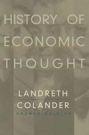 کتاب History of Economic Thought (تاریخ عقاید اقتصادی) نسخه انگلیسی PDF | لندرس و کولاندر