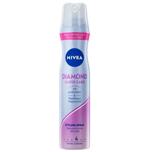 اسپری تافت حالت دهنده مو نیوآ مدل Nivea Hair Spray Diamond Gloss Care 250ml Diamond Gloss — تصویر ۳