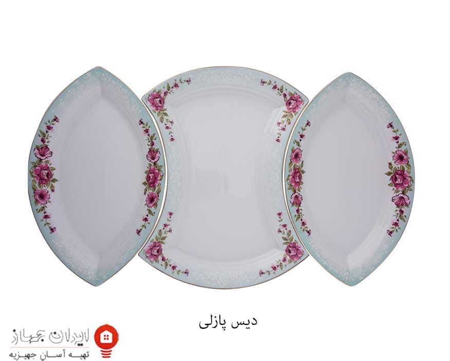 سرویس چینی پردیس کاشان سری آلما فیروزه ای 12 نفره — تصویر ۳
