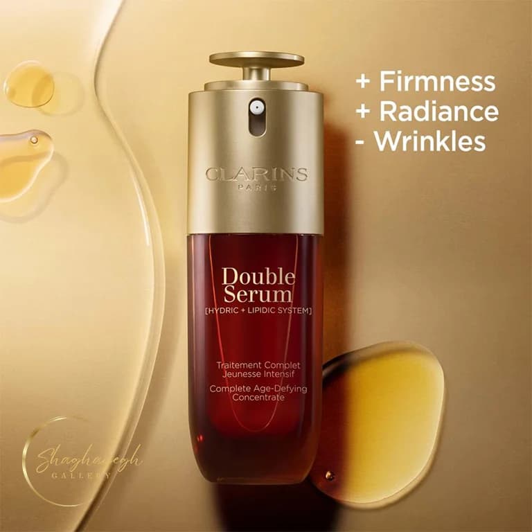 سرم ضدچروک و جوانساز دابل سرم کلارنس 50 ميل Clarins Double Serum Complete Age Defying Concentrate 50ml — تصویر ۲