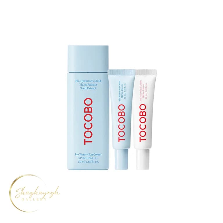 پک 3 عددی ضد افتاب بیو واتری توکوبو ۵۰+۱۰+۱۰ میل Tocobo Bio Watery Sun Cream Mini Gift Set