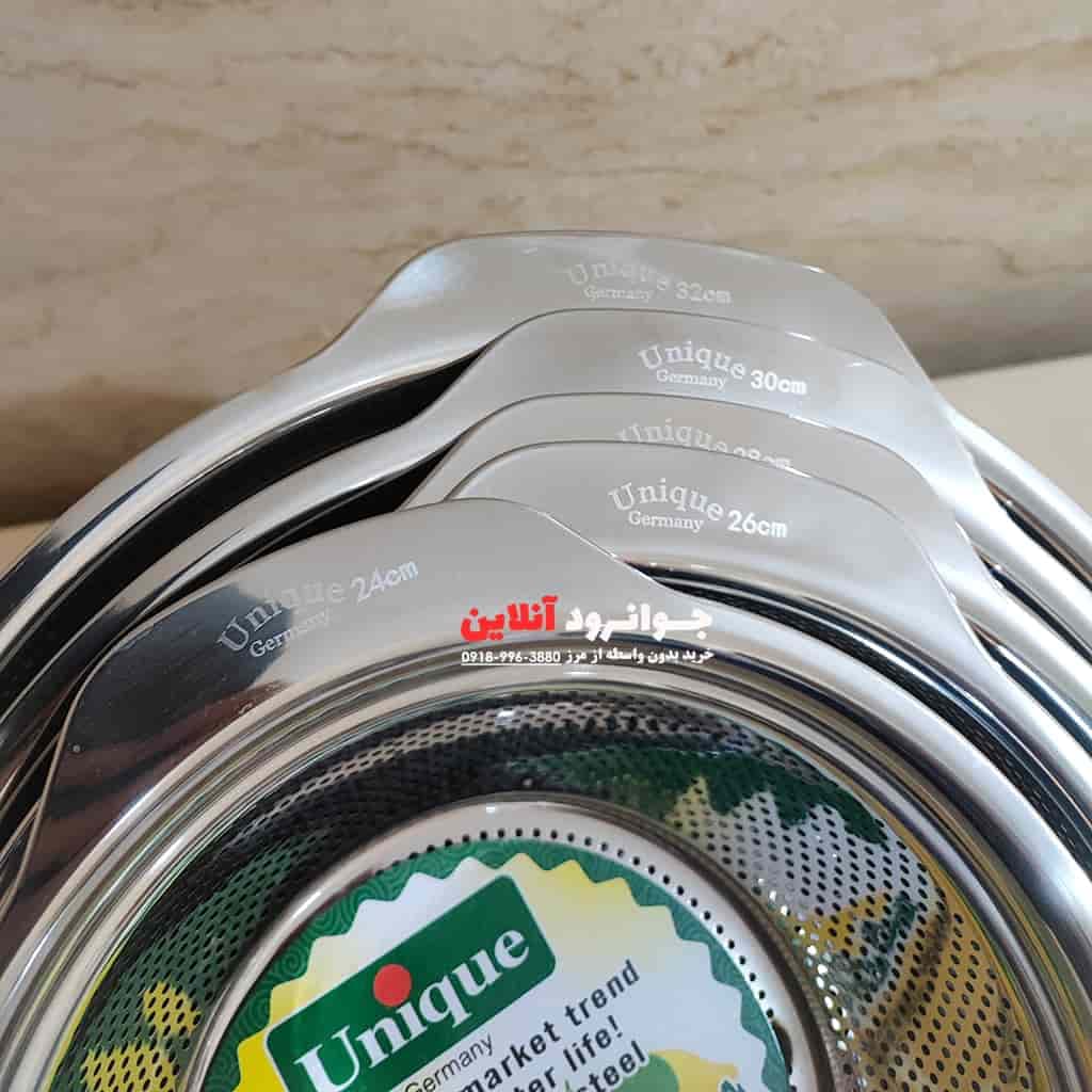 سرویس آبکش یونیک دسته دار 5 عددی گرد UN-C5 — تصویر ۳