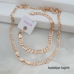 سرویس کارتیر ژوپینگ طرح فیگارو فوق العاده شیک و کاملا رنگ ثابت با آبکاری طلا — تصویر ۳