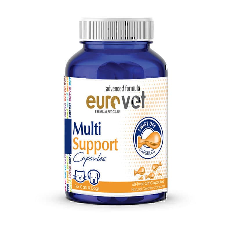 قرص ژلاتینی مولتی ویتامین تقویتی چندگانه حیوانات یورووت (یوروپت) بسته 60 عددی