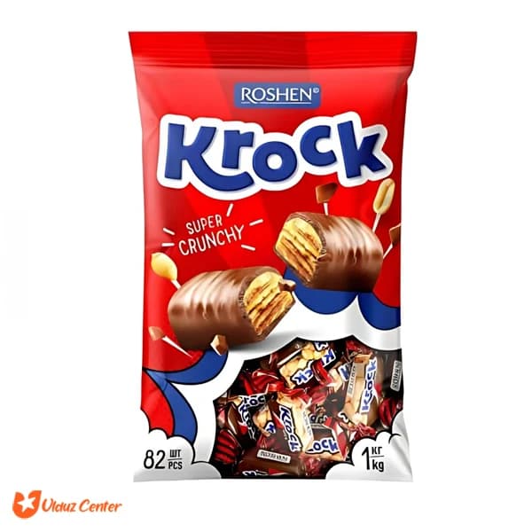 شکلات کروک روشن (krock) با بادام زمینی 1 کیلوگرم