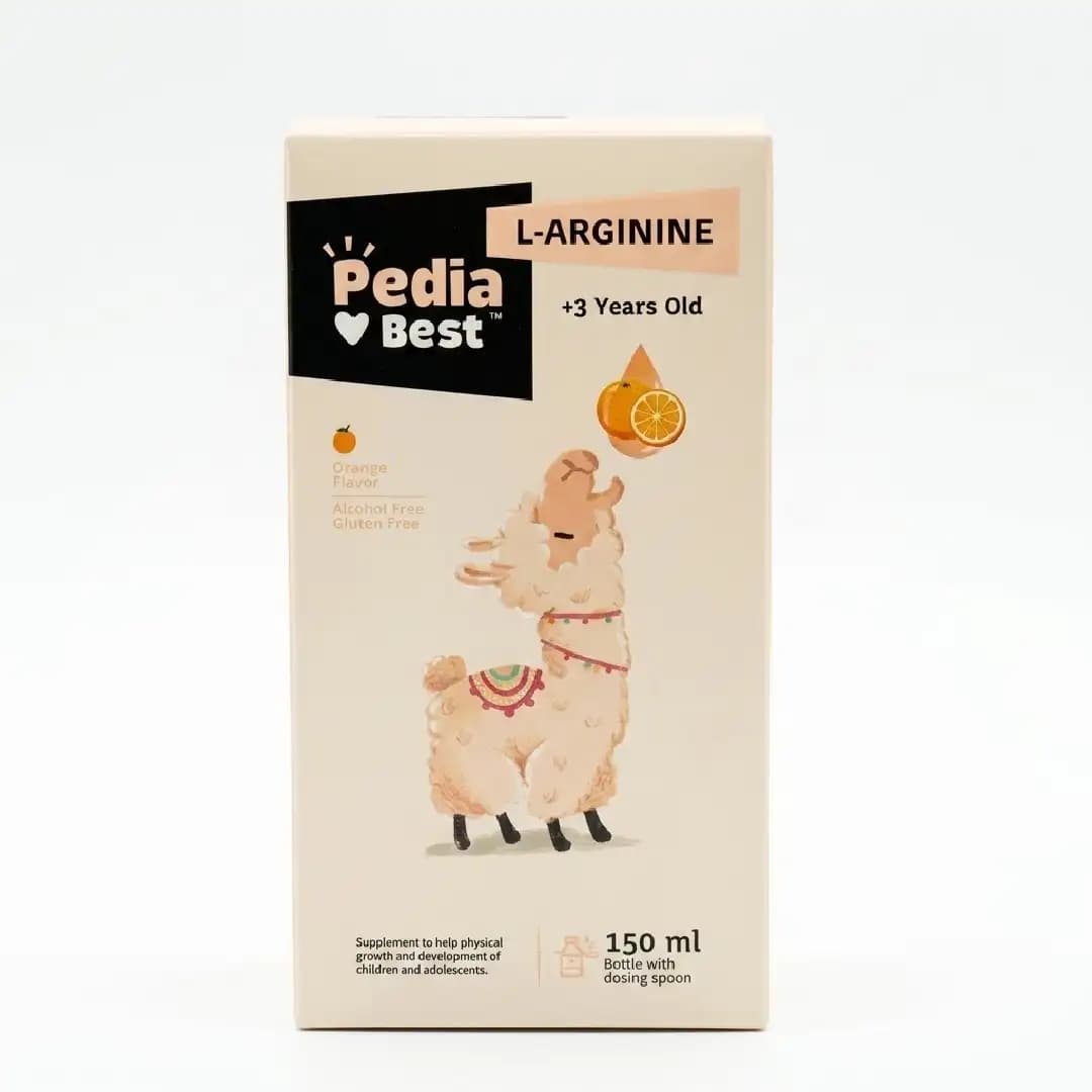 شربت تقویت و رشد کودکان پدیابست طعم پرتقال 150 میلی لیتر/L Arginine Orange Pediabest Orange 150 ml