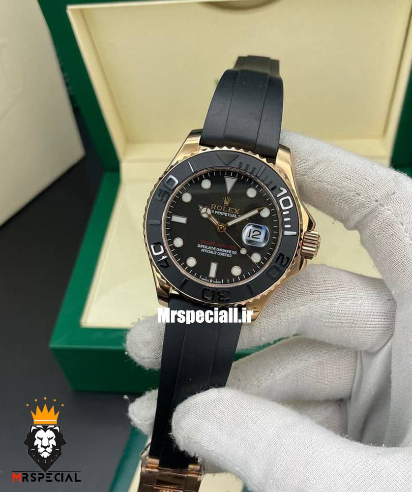 ساعت مردانه رولکس یاخ مستر اتوماتیک رزگلد بند رابر 020309 ROLEX YACHT MASTER — تصویر ۲