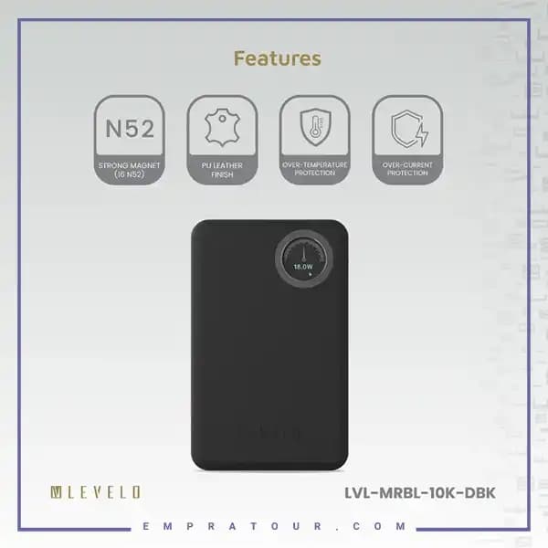 پاوربانک وایرلس 10000 لولو LVLMRBL10KORG — تصویر ۲