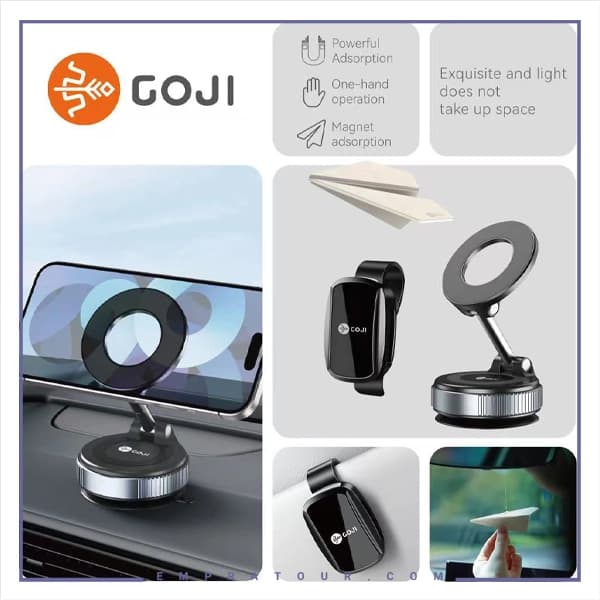کیت هولدر و گیره عینک و خوشبو گننده گوجی car kit — تصویر ۴