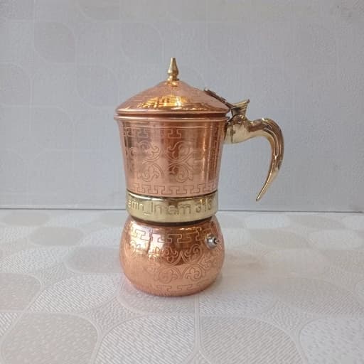 قهوه ساز موکاپات مسی نانو سایز کوچک قهوه جوش