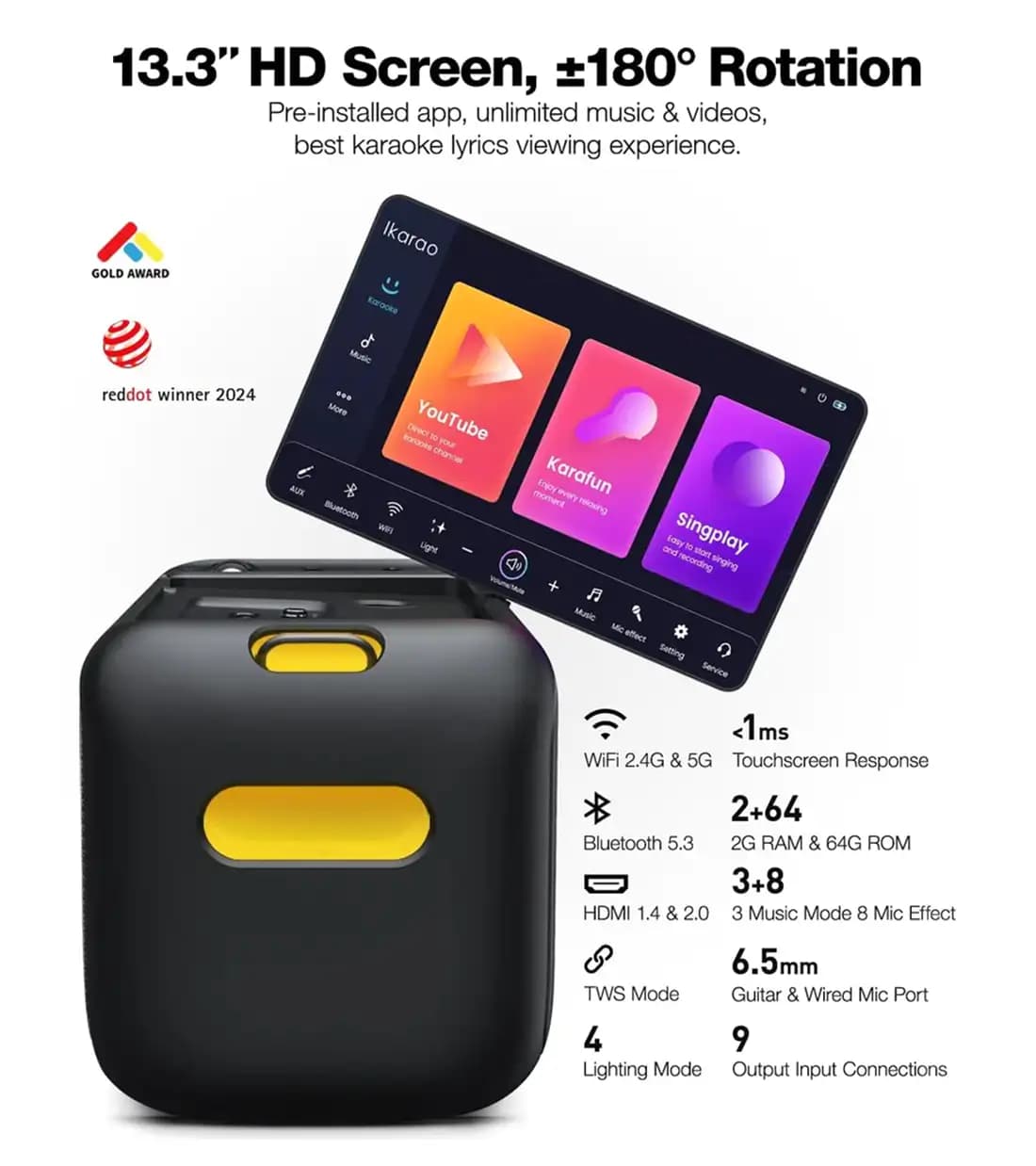 اسپیکر قابل حمل ایکاراو مدل Ikarao Break X1 Premium — تصویر ۳