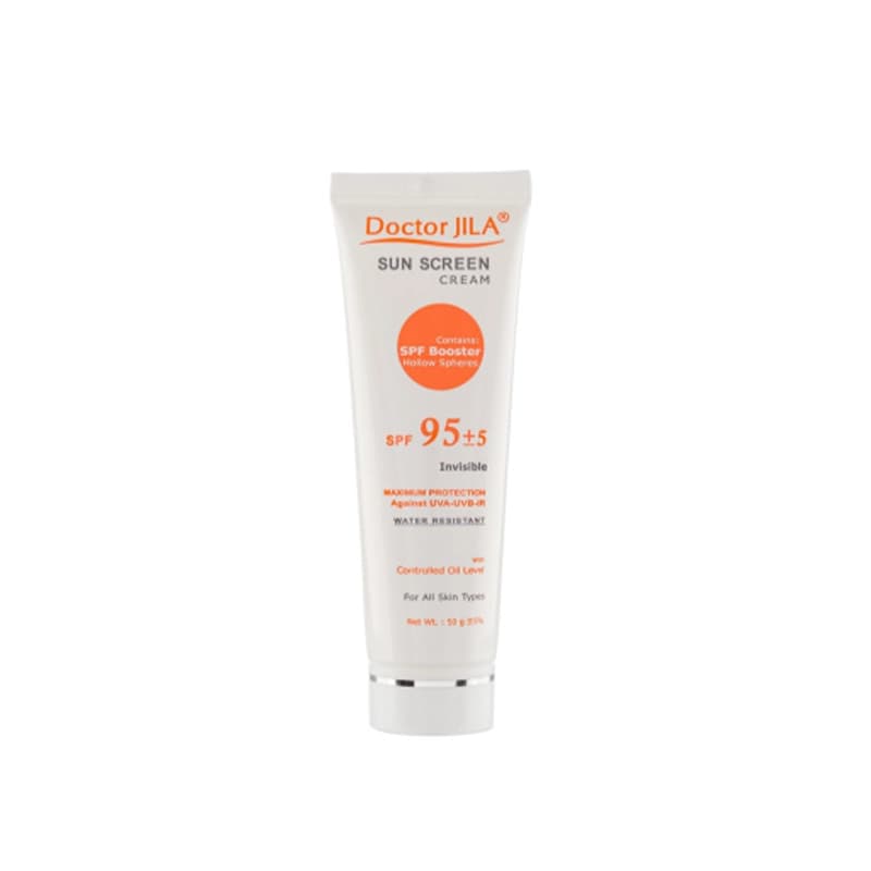 کرم ضد آفتاب بیرنگ دکتر ژیلا SPF 95 مدل Invisible مناسب انواع پوست با حجم 50 میلیلیتر