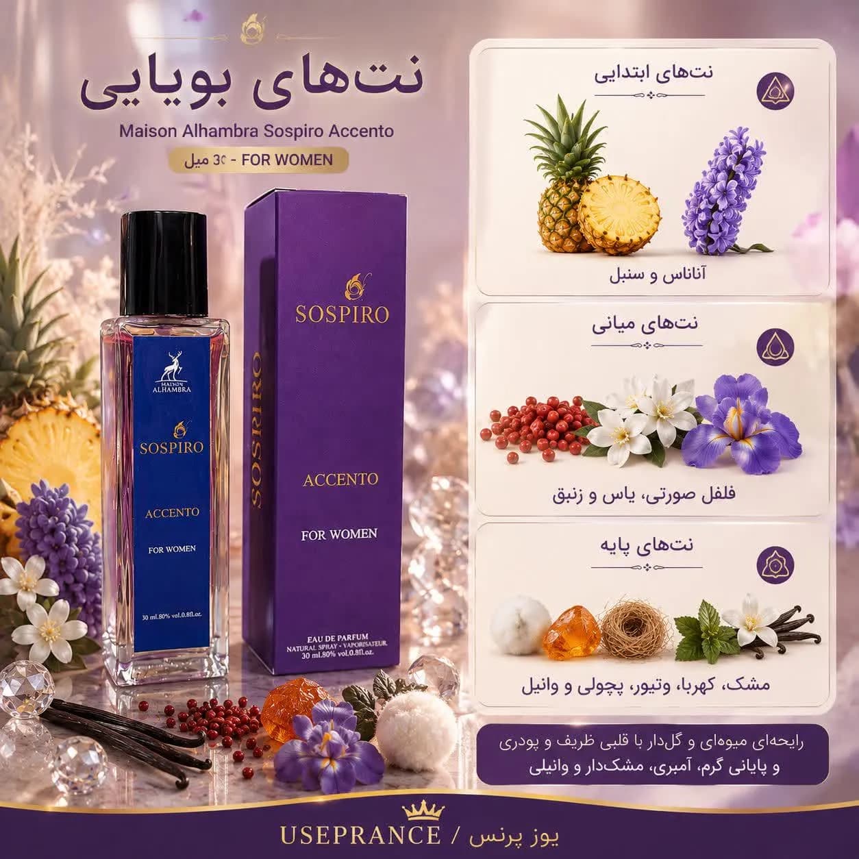 عطر سوسپیرو آکسنتو الحمبرا 30 میل | بررسی، رایحه و خرید — تصویر ۷