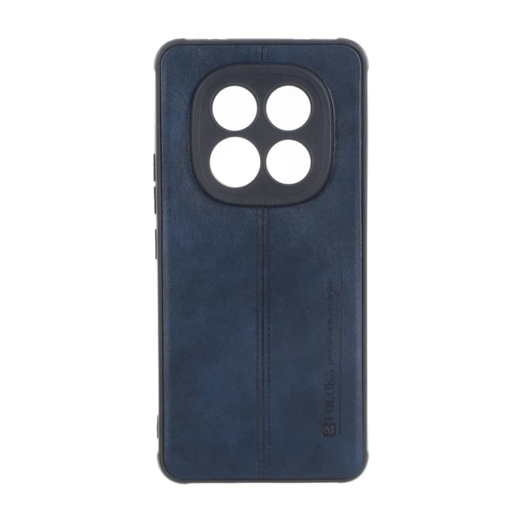 قاب Puloka طرح چرم دوخت دار محافظ لنزدار Xiaomi Redmi Note 15 Pro 4G – سرمه ای — تصویر ۲