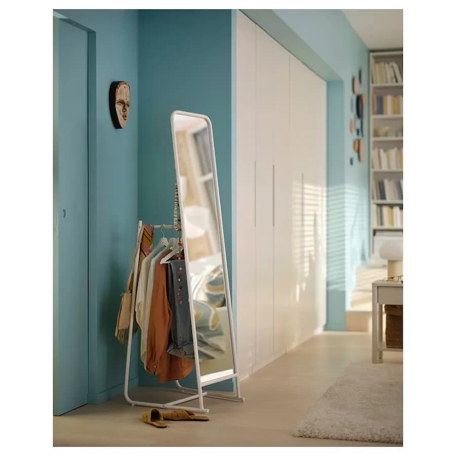 آینه قدی ایکیا KNAPPER سفید، 48×160 سانتیمتر — تصویر ۵