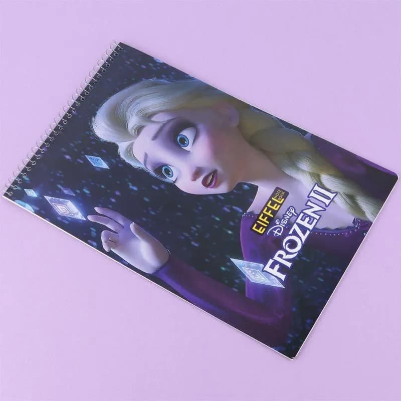 دفتر نقاشی 20 برگ سیمی از بالا طرح کارتونی ایفل مدل Frozen 2 کد 2 — تصویر ۳