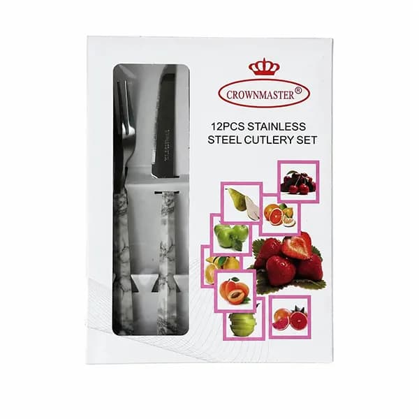 کارد و چنگال دسته ماربل برجسته 56 — تصویر ۳