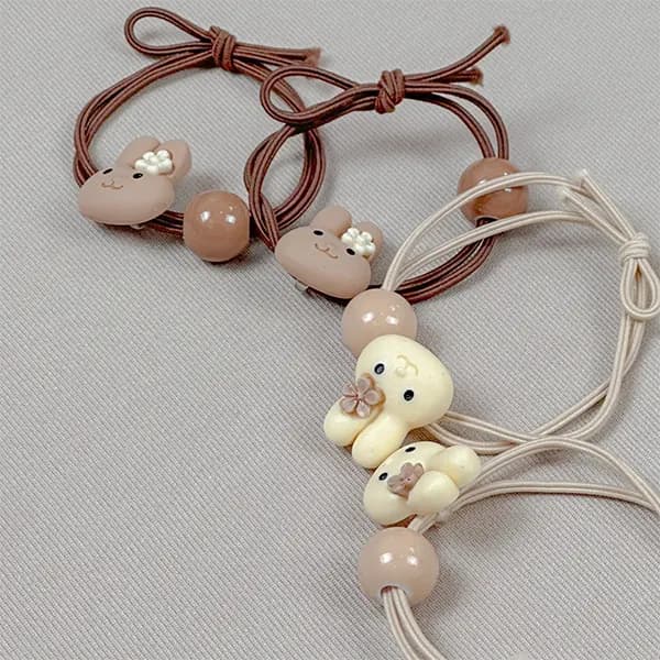 کش کرم قهوه ای 2 عددی عروسکی کد135 — تصویر ۲