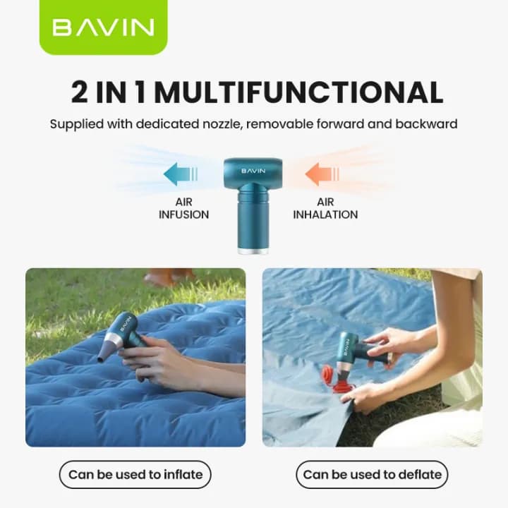 پمپ باد و جت فن شارژی باوین Bavin F831 «اورجینال – ارسال 1 ساعت» — تصویر ۲