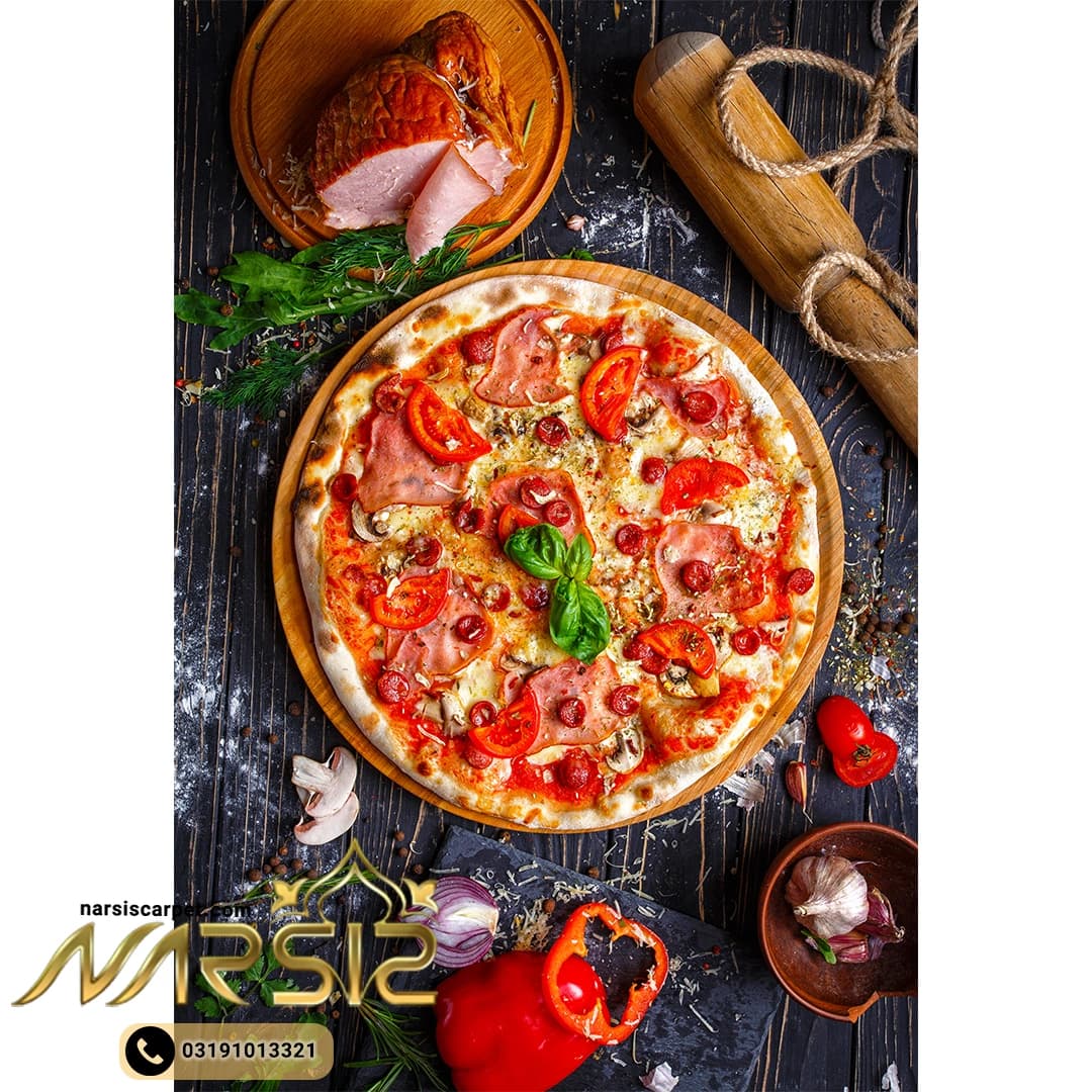 فرشینه آشپزخانه طرح پیتزا سبزیجات کد 7041