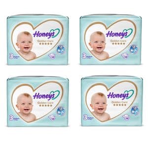 پوشک بچه هانیز مدل دابل سایز 3 مجموعه 4 عددی