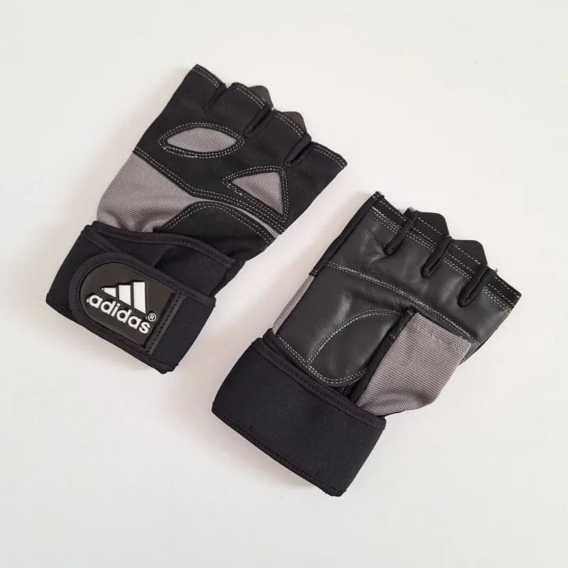 دستکش بدنسازی حرفه ای adidas کف چرم DS-20 — تصویر ۶