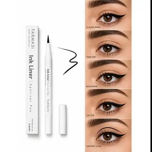 خط چشم ماژیکی ضد آب برند فارماسی مدل farmasi ink Liner Eyeliner — تصویر ۳