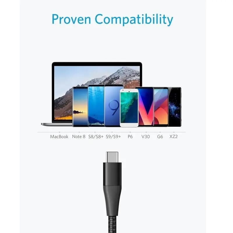 کابل شارژ Anker آنکر USB-A به USB-C مدل PowerLine+ II A8462 — تصویر ۳